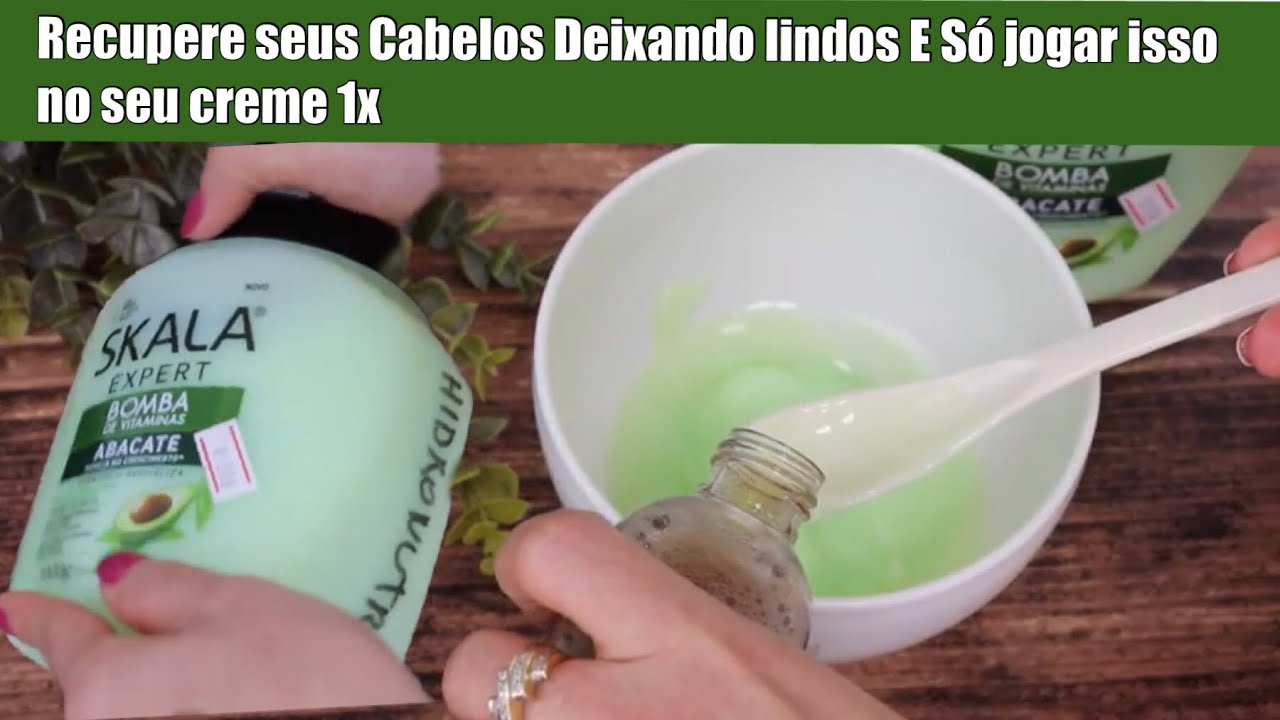 RECUPERE SEUS CABELOS DEIXANDO LINDOS E Só JOGAR ISSO NO SEU CREME 1X