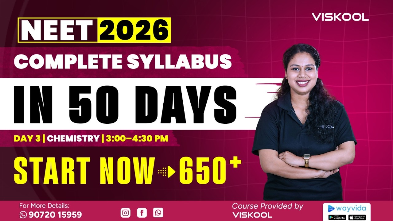 Solutions part 1| Day 3 - 50 Day NEET Crash Course | Chemistry NEET 2026