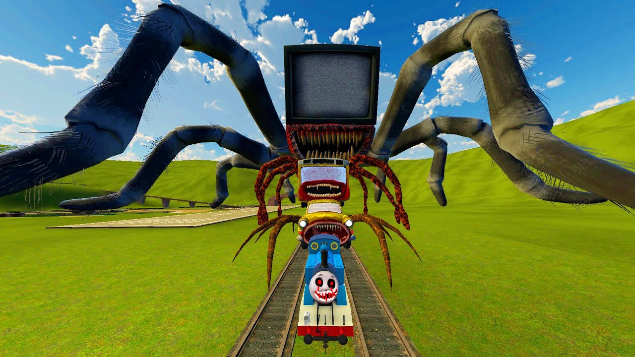 Building a Thomas Train Chased By Bus Eater,Car Eater,TV Eater... in Garry's Mod