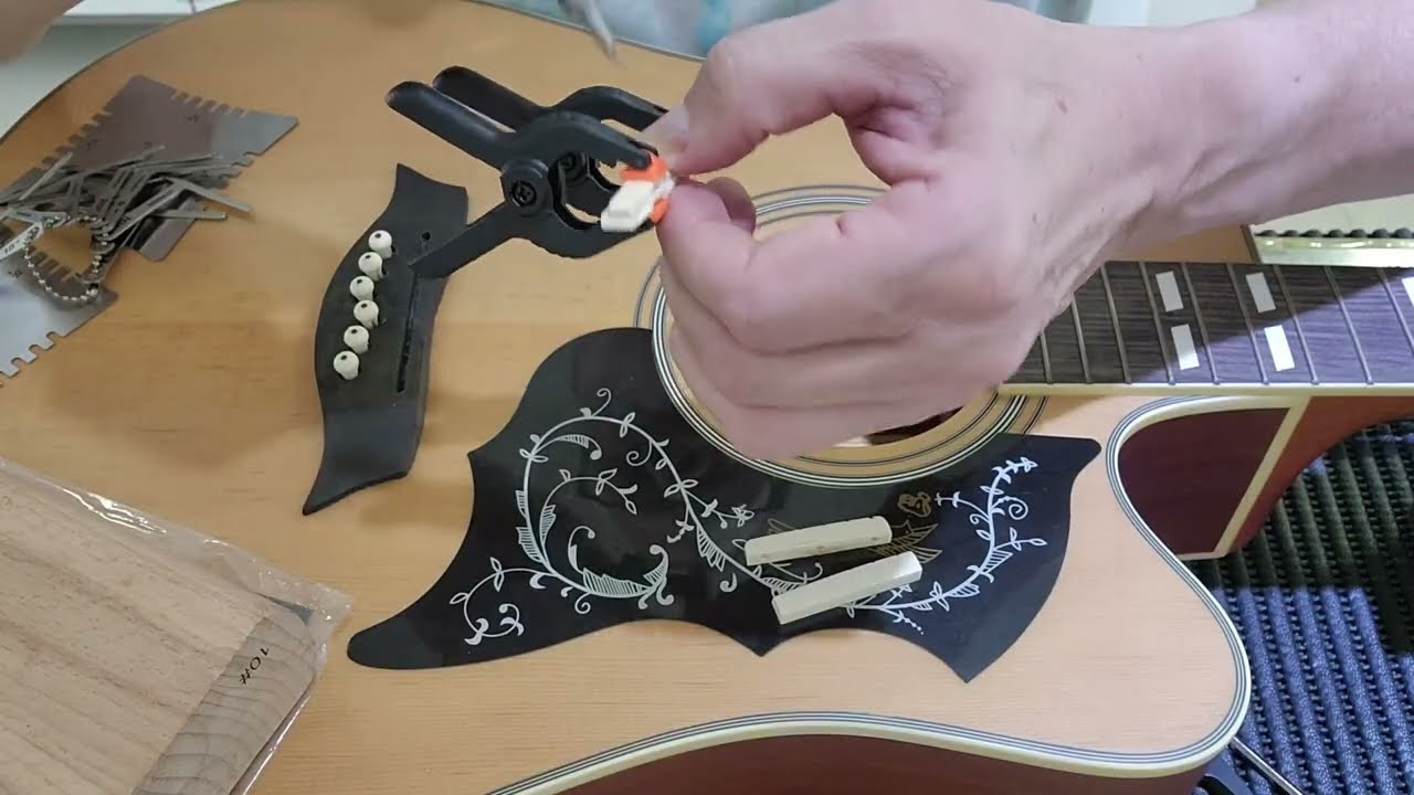 Violão Michael VM925DTC - 04/06 - Preparando Rastilho para Usinagem e Considerações.