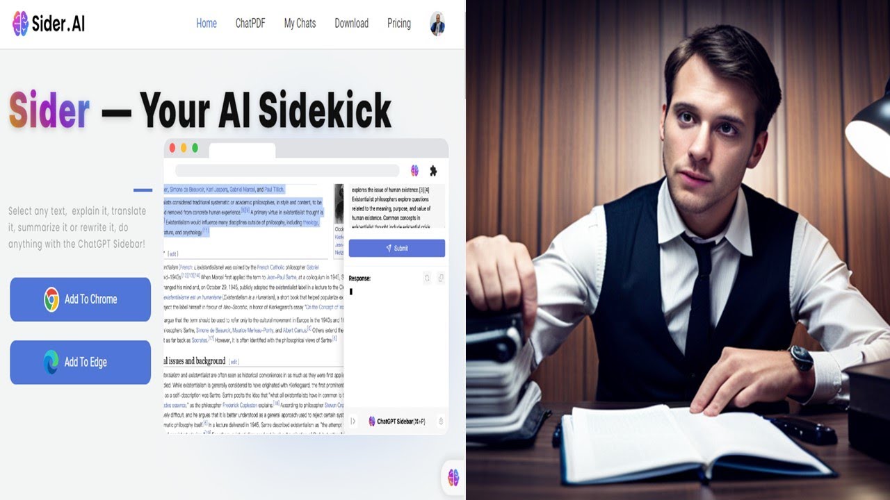 الترجمة الاحترافية باستخدام برامج الذكاء الاصطناعي sider.ai