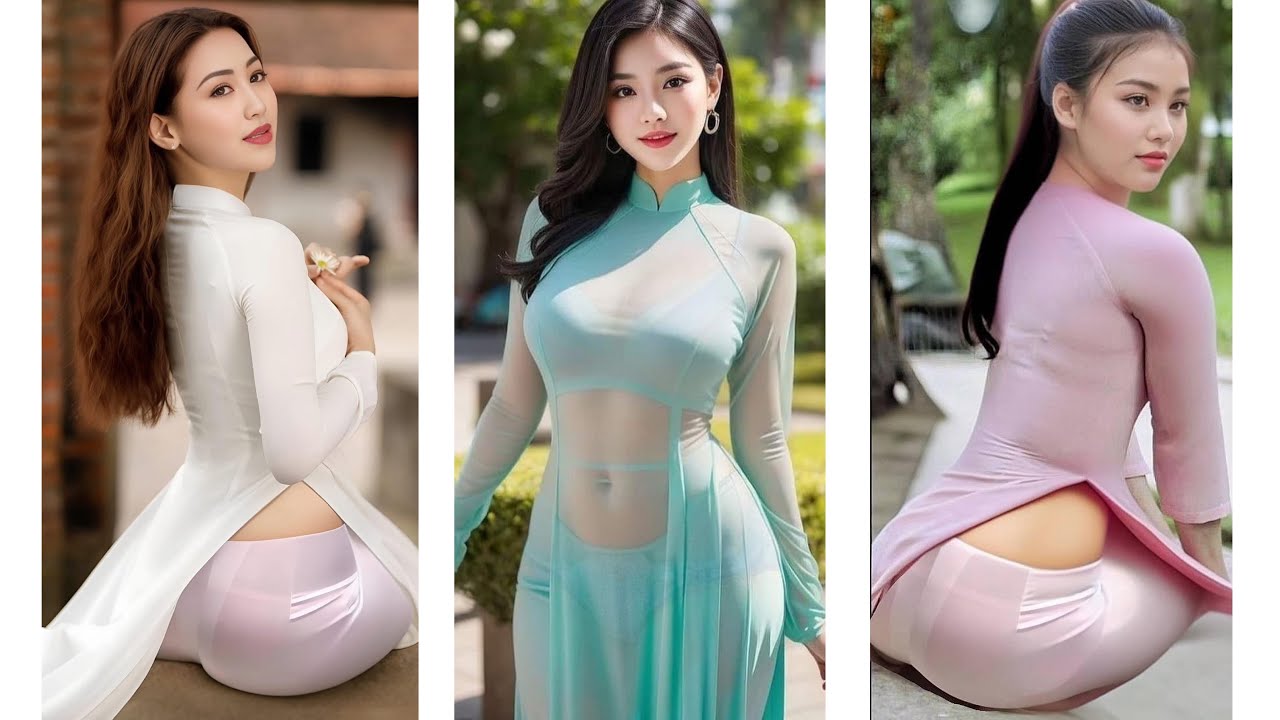 Video 263 Áo Dài Xuyên Thấu - NgườI Mẫu Áo Dài Trắng Có Vòng Mông To Lộ Nội Y - Vietnamese Ao Da