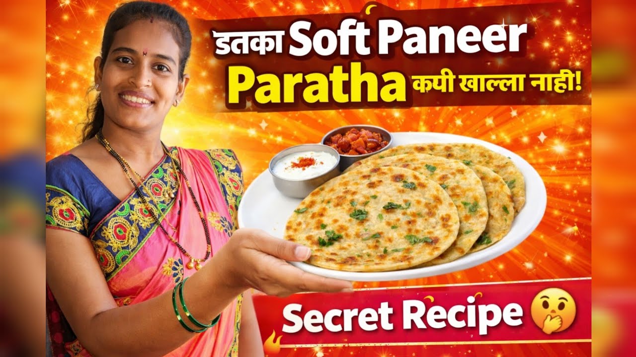 इतका Soft Paneer Paratha कधी खाल्ला नाही! Secret Recipe 🤫
