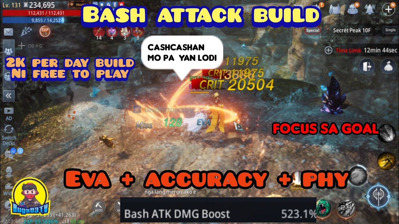Mir4 - Bash attack build for PVM lets G!