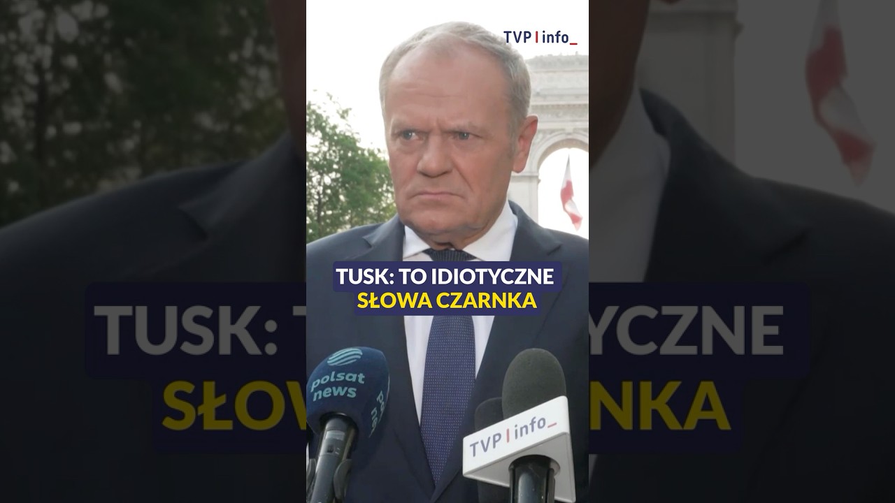Tusk on Czarnek's words: it's idiotic #politics #poland #ukraine #shorts