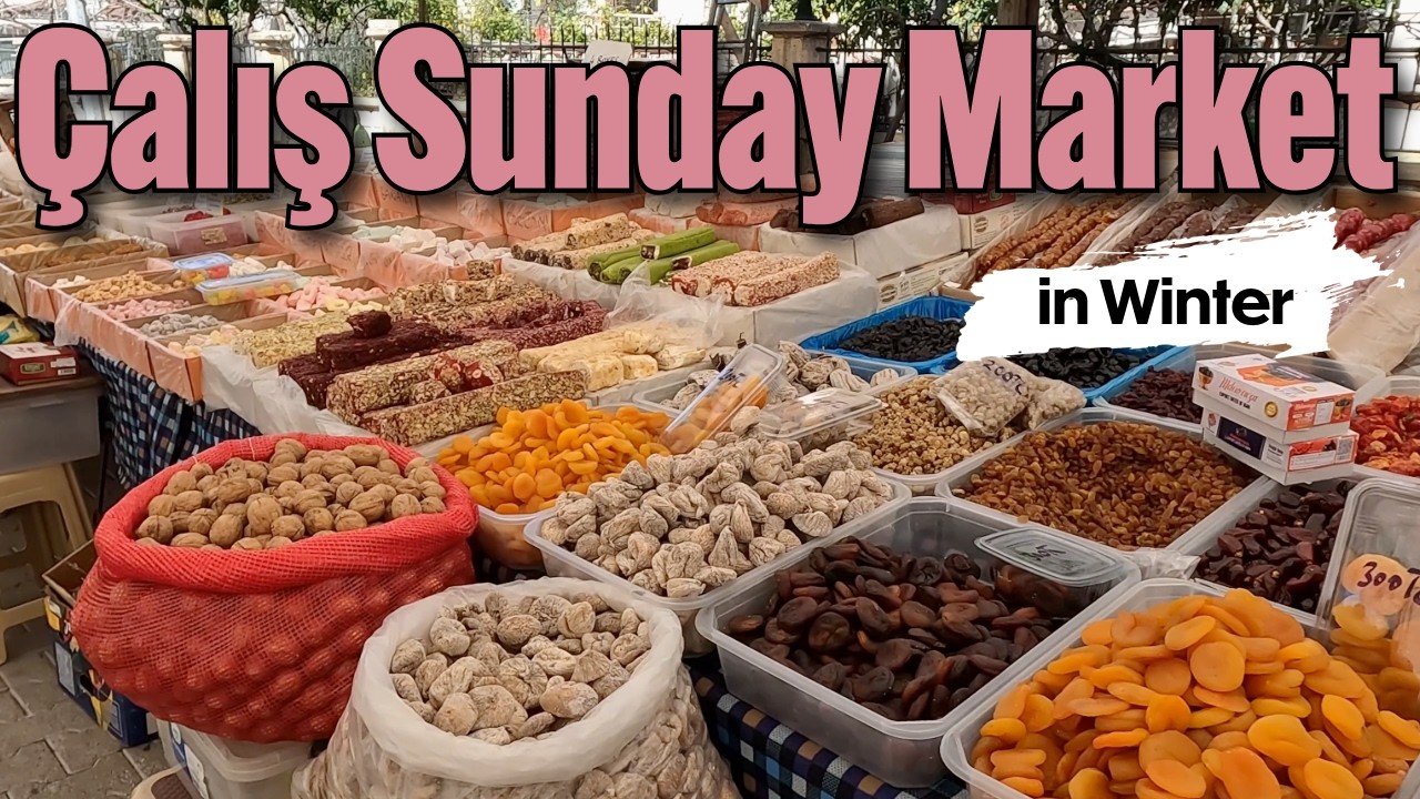 Exploring Çalış Sunday Market in Fethiye | Food, Spices & Street Market Tour