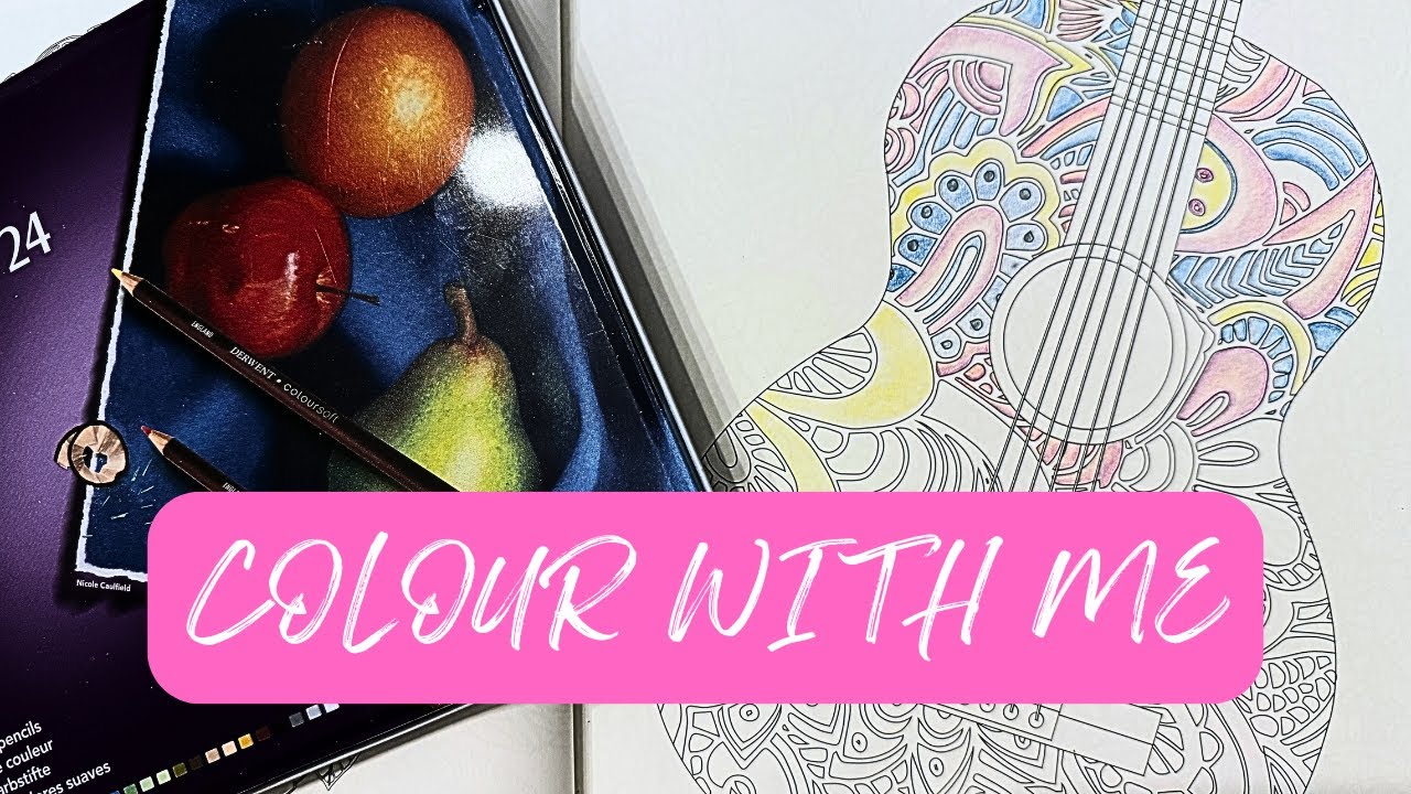 BEGINNER Adult Colouring, Learning to Blend Colours | De-stress, Relax Colouring & Soothing Music