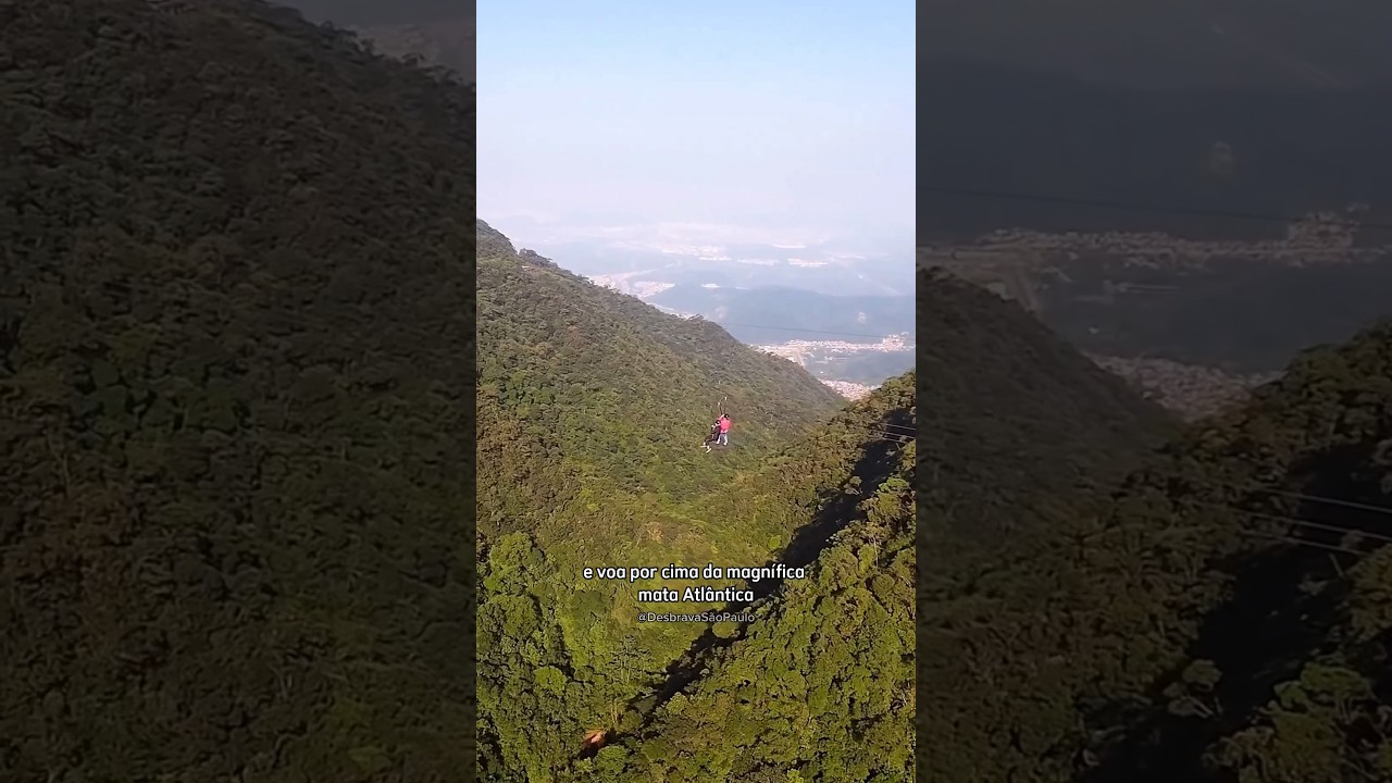 NOVA TIROLESA DE SBC AT&Eacute; CUBAT&Atilde;O 😱🤩🚡🔥 #aventura #tirolesa #radical