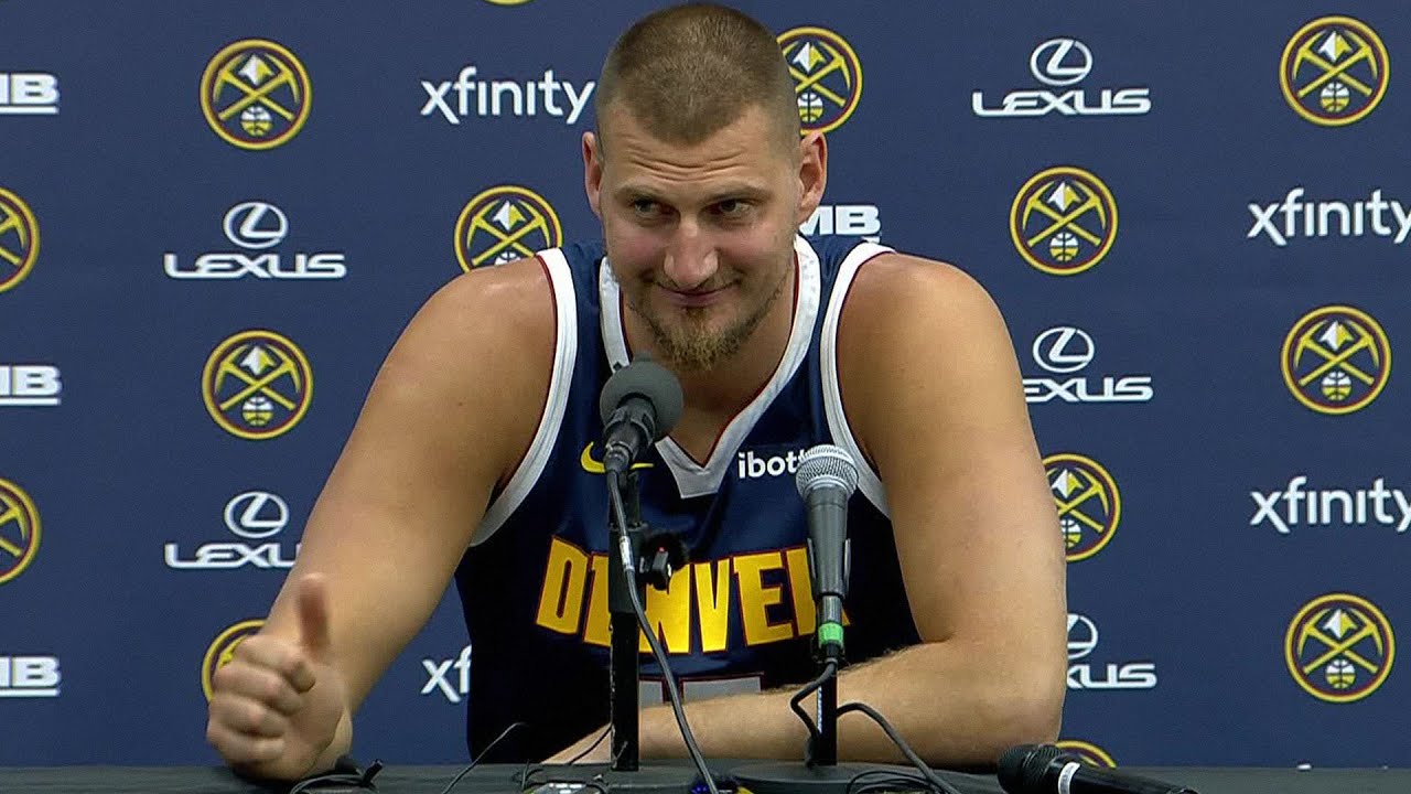 Nikola Jokić Makes Tons of Jokes, Talks New Look Nuggets & More at Media Day!