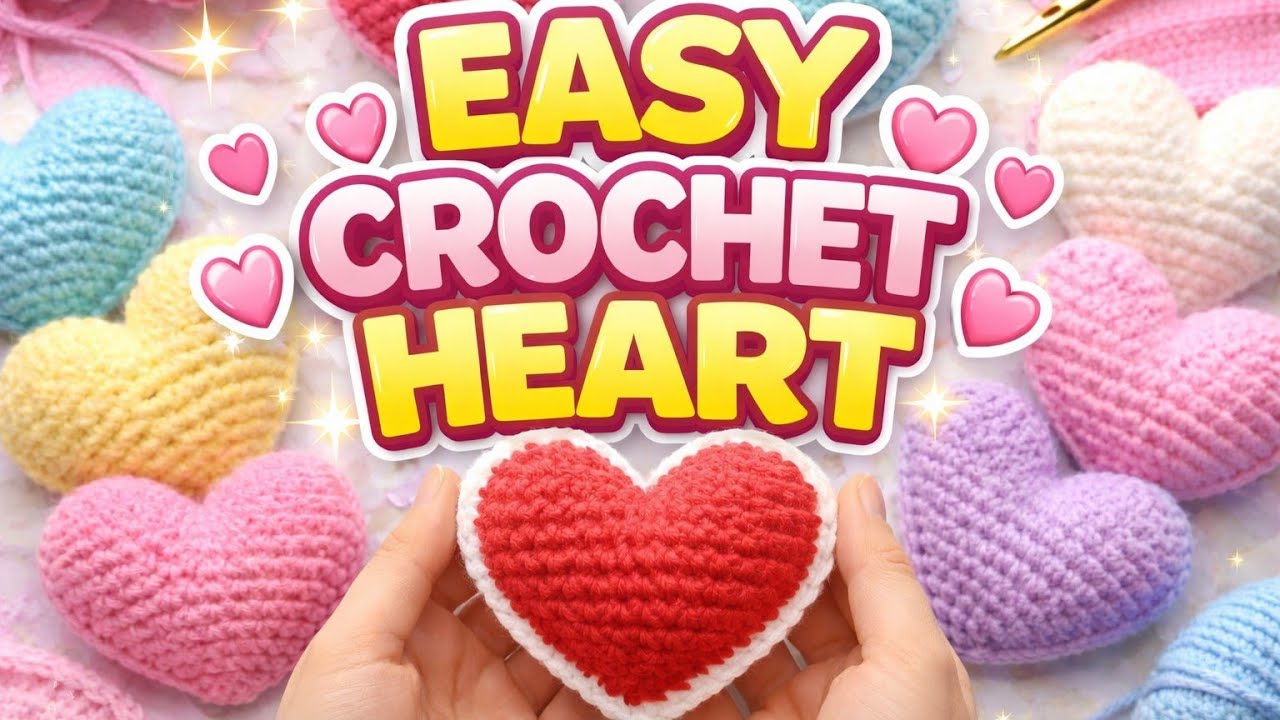 Very easy crochet heart. cute valentine gift idea | beginner friendly | quick and simple