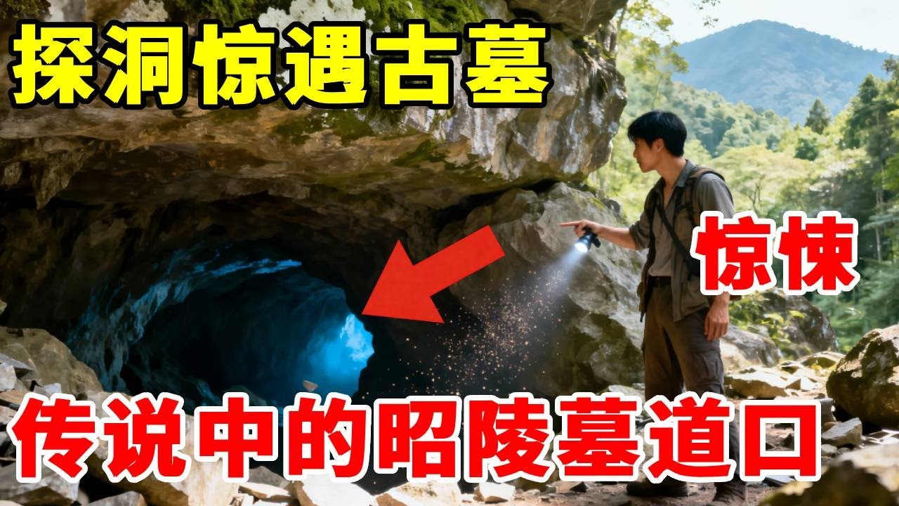 昭陵墓道口 李世民昭陵山脚下发现一排神秘洞穴，难道它就是传说中的昭陵墓道口吗？ 今日一探究竟