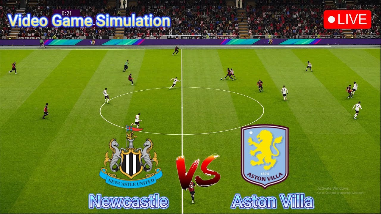 🔴LIVE : Newcastle vs Aston Villa | Premier League - Round 23 | Video Game Simulation