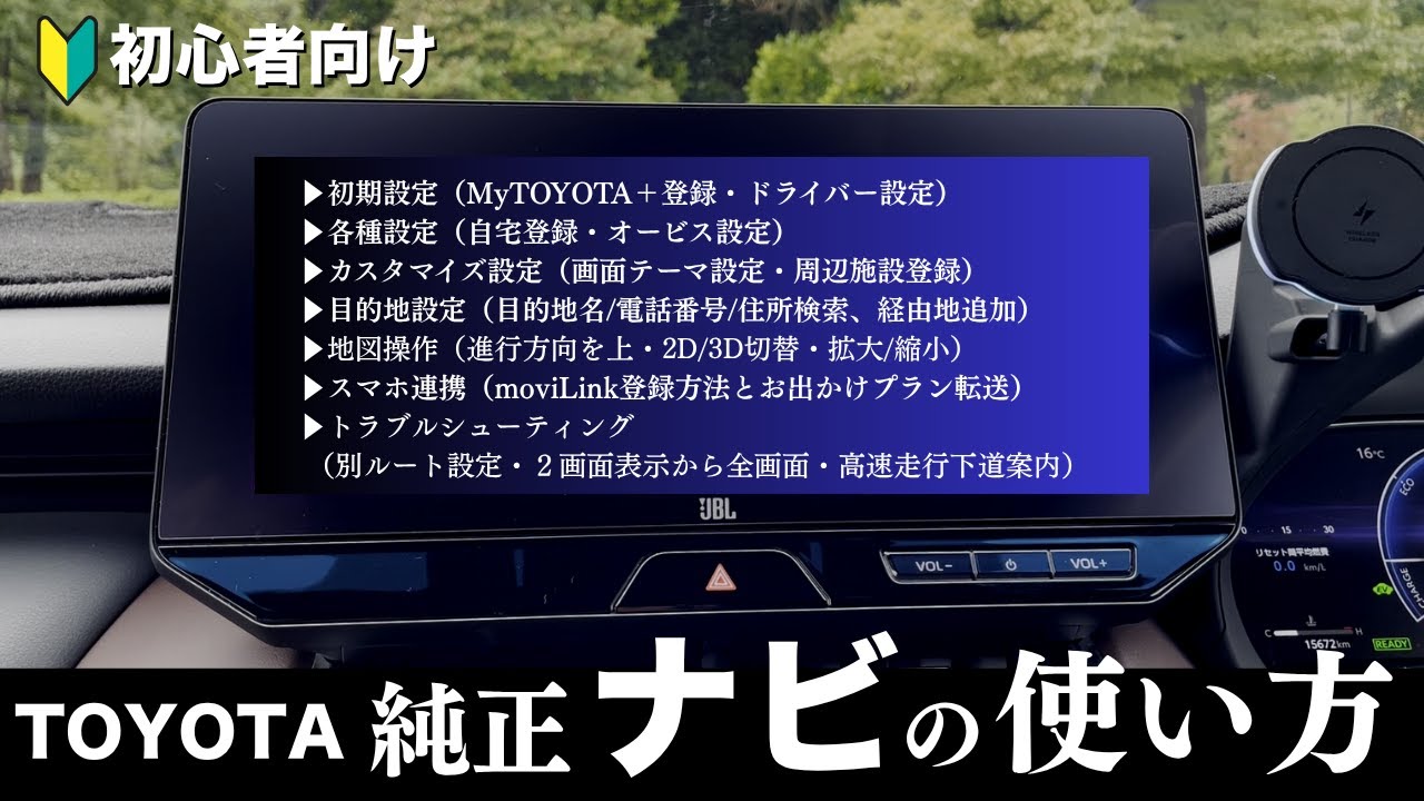 【初心者向け】TOYOTA純正ナビ「コネクティッドナビ」の使い方を徹底解説！