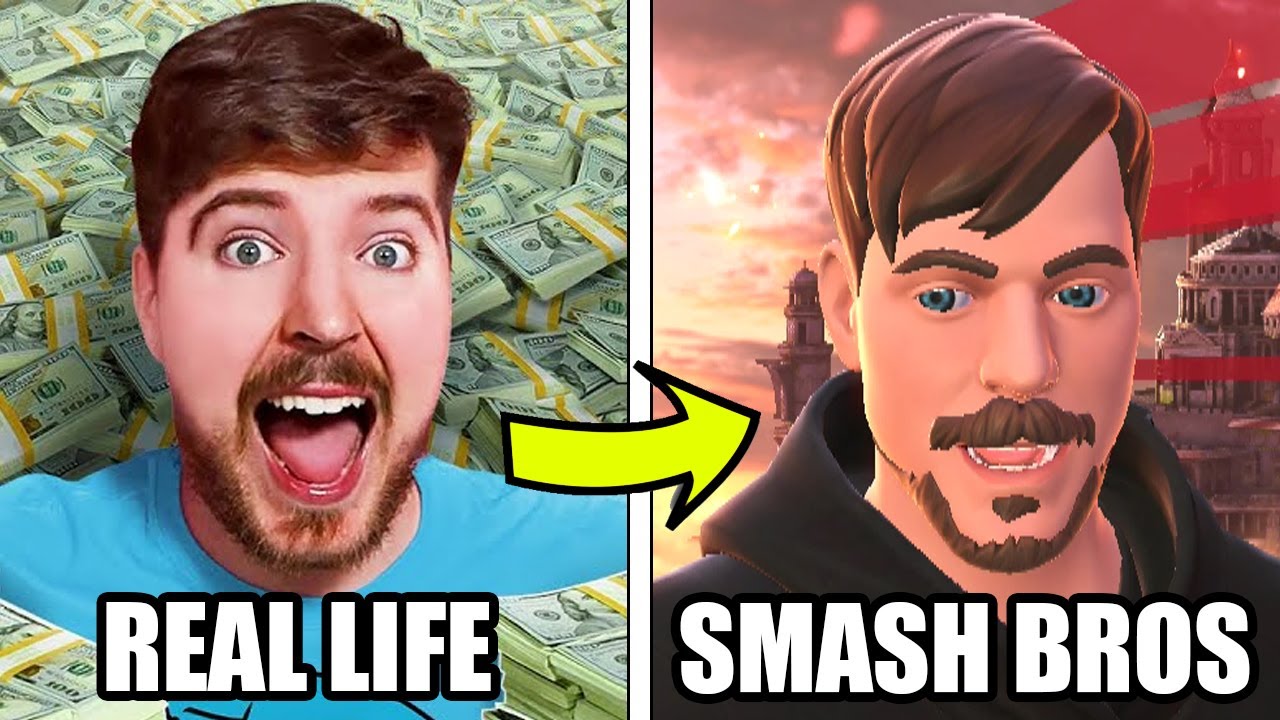 Что если бы MrBeast был в Smash Bros Ultimate?