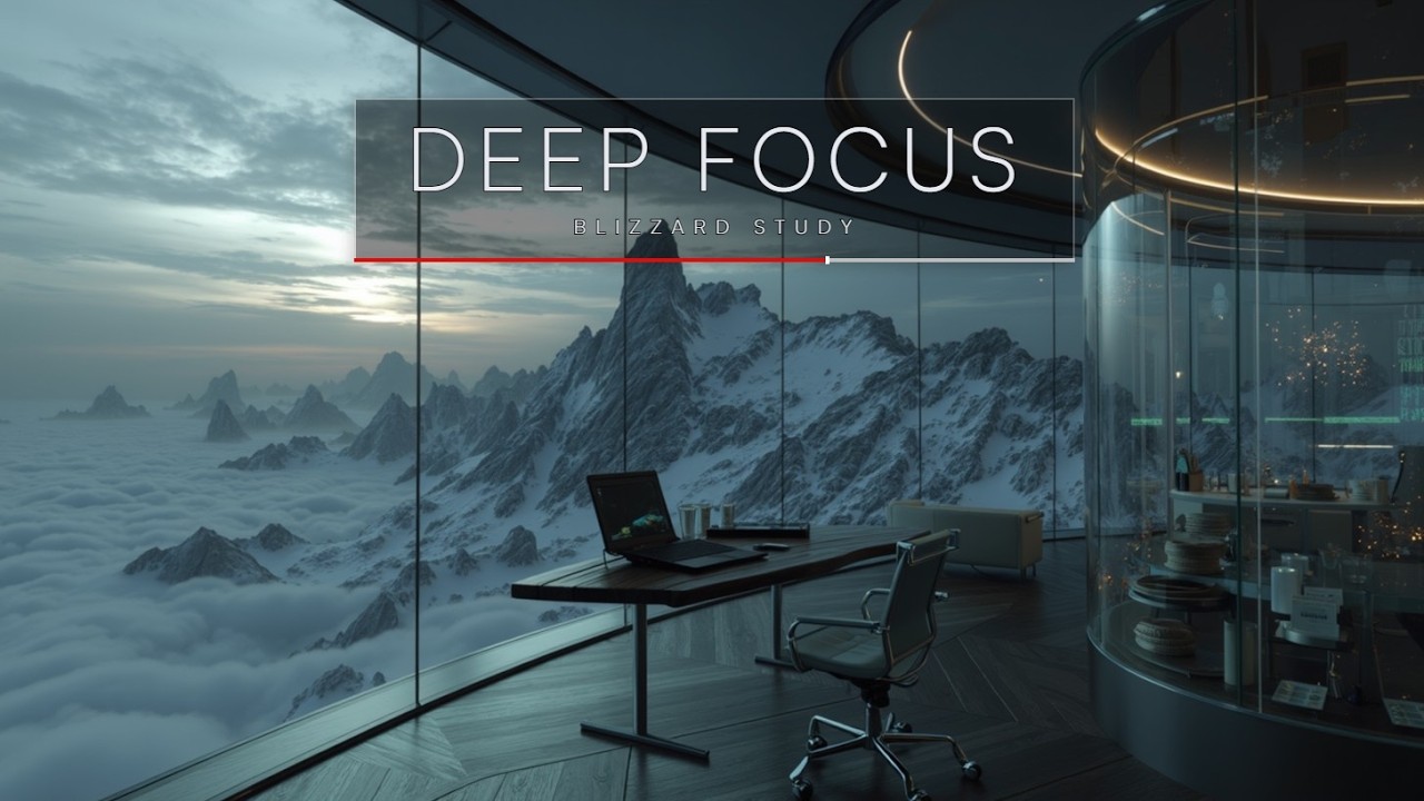 Snowstorm Ambient Deep Focus - Продуктивность в замерзшем пентхаусе и LoFi чилл фон