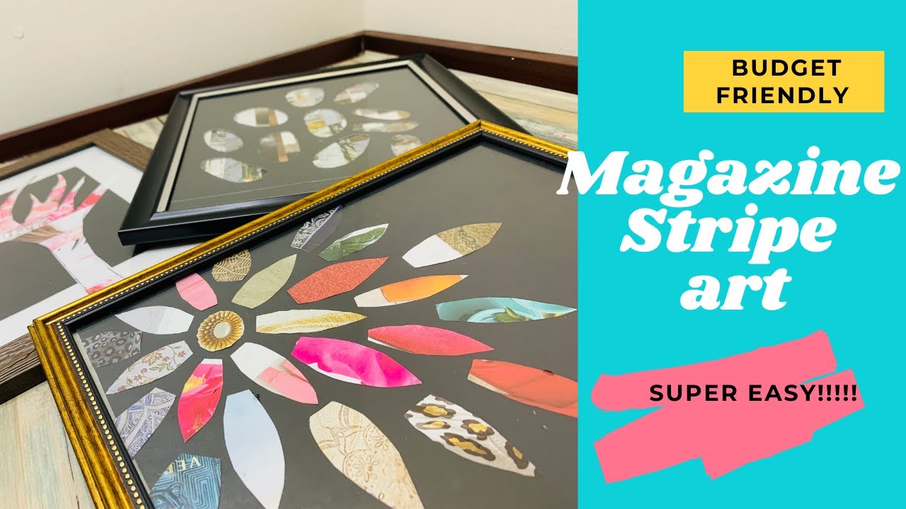 How to recycle magazine/newspaper? Waste Magazine Craft Ideas/ Magazine stripe art ideas