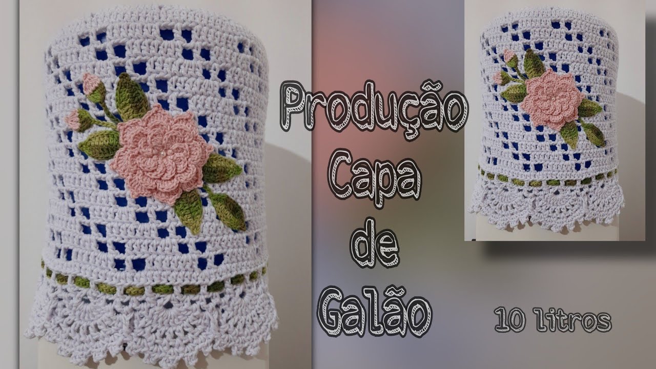 Produção Capa de Galão Floral Delicada para galão de  10 litros
