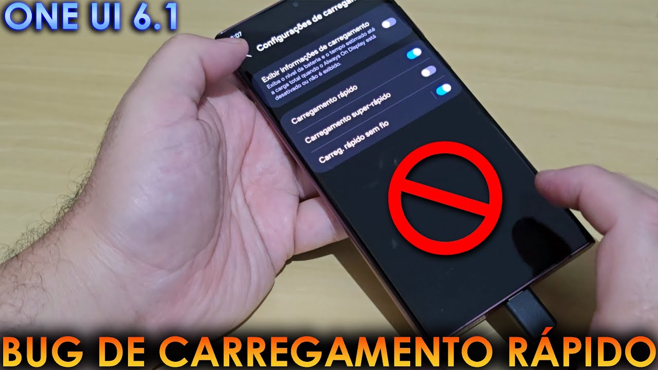 🛑CARREGAMENTO RÁPIDO NÃO FUNCIONA😱 (Bug Bizarro) #galaxys22ultra #samsung #oneui6  #atualização 🤡