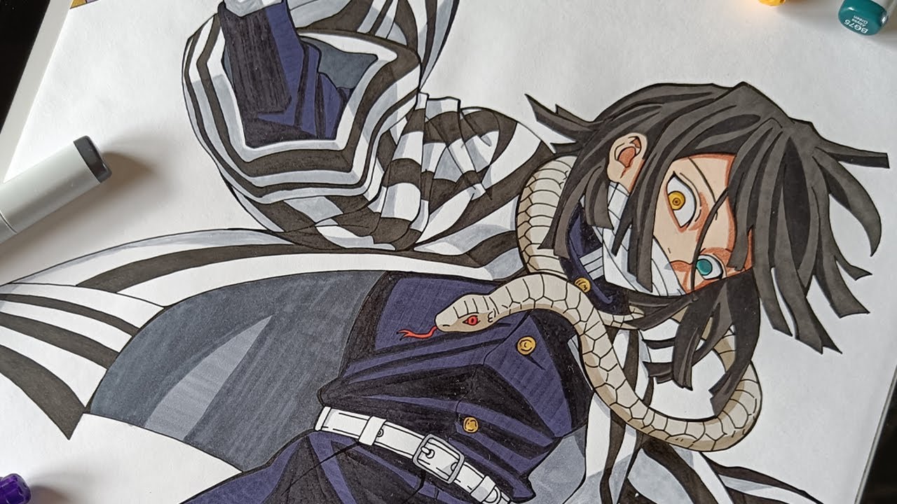 Iguro Obanai (Demon Slayer) - Drawing