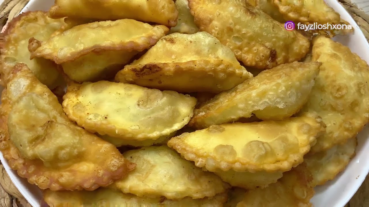 Go'shtsiz mazzali va Osongina Mini Chebureklar  / Мука+Вода! Очень вкусные Мини Чебуреки с Картошкой