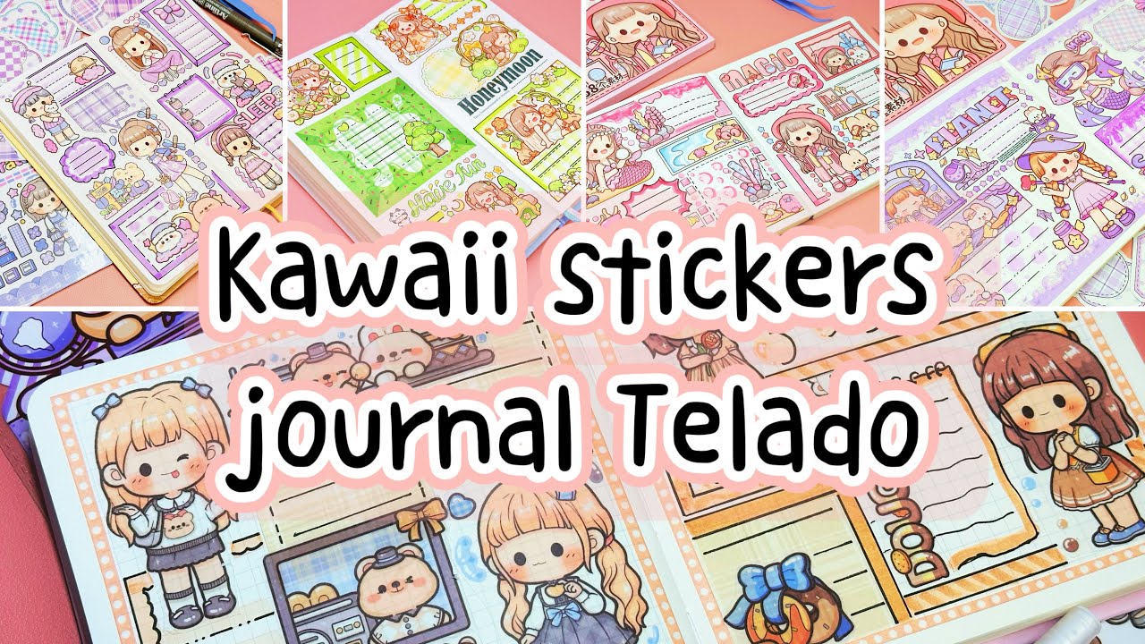 stickers journaling 💕cute kawaii sticker🌈 Immersive ASMR bullet journal | Compilation Ep.9