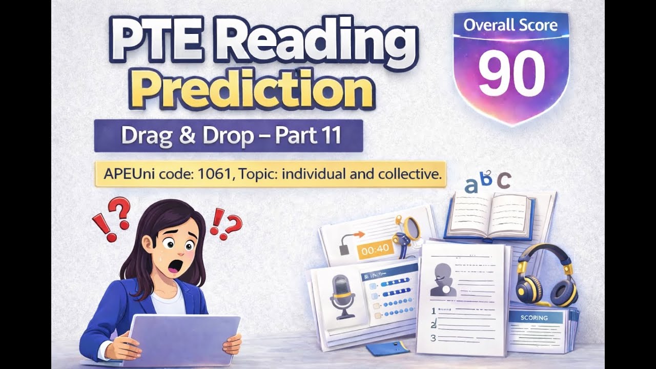 PTE Reading Prediction | Drag & Drop Questions | Part 11 | Score 79+ to 90