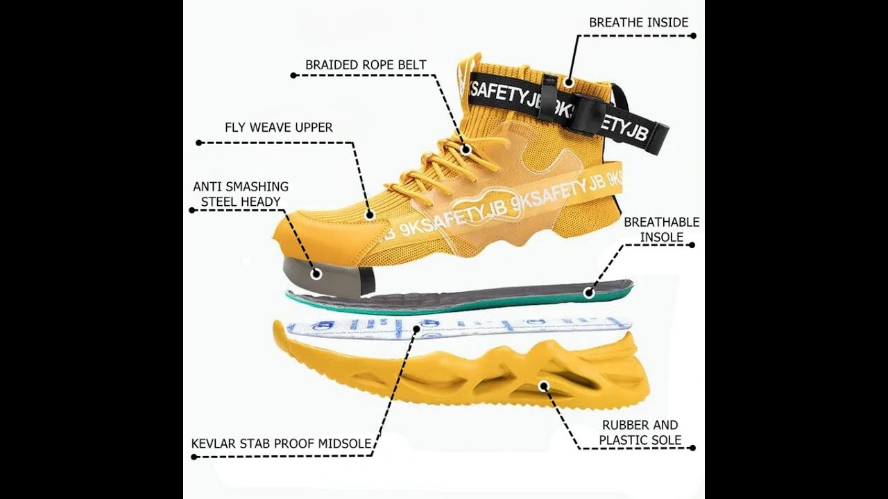 9KSAFETYJB Non-Slip Safety Sneakers Boots | Armour 7719B