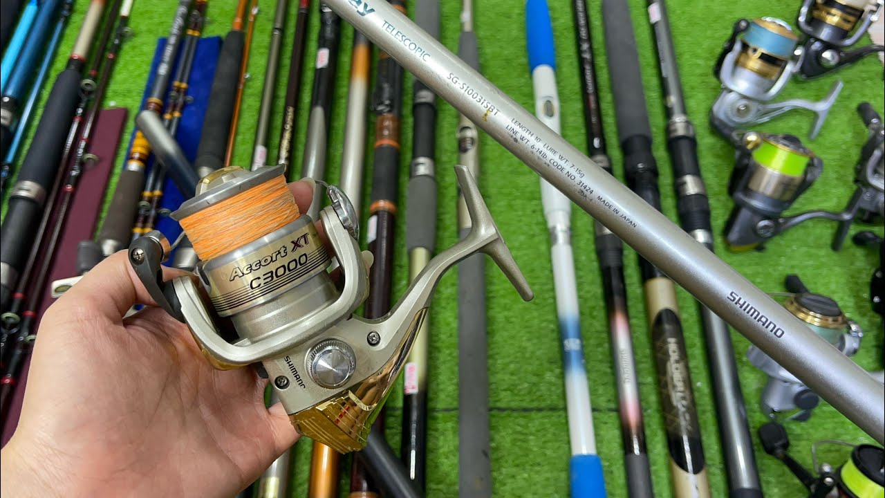 Video 658 : Máy Câu Shimano Daiwa KenCraft - Cần Lure Rút Nội Địa Nhật Có Định Vị Khoen - Cần Lục 