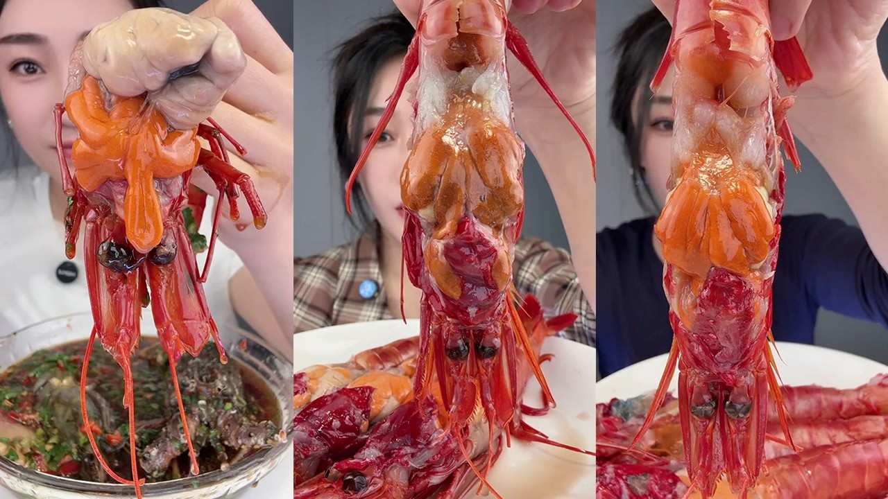 【Yummy】Marinated Shrimp Platter + Red Devil Shrimp🦐🌶🧄🍋#mukbang#asmr#Seafood