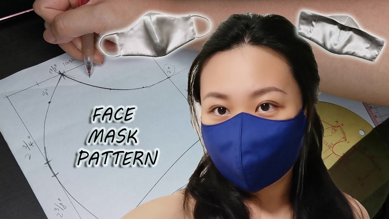 DIY || Draft a reusable Face Mask Paper Pattern Tutorial ✂