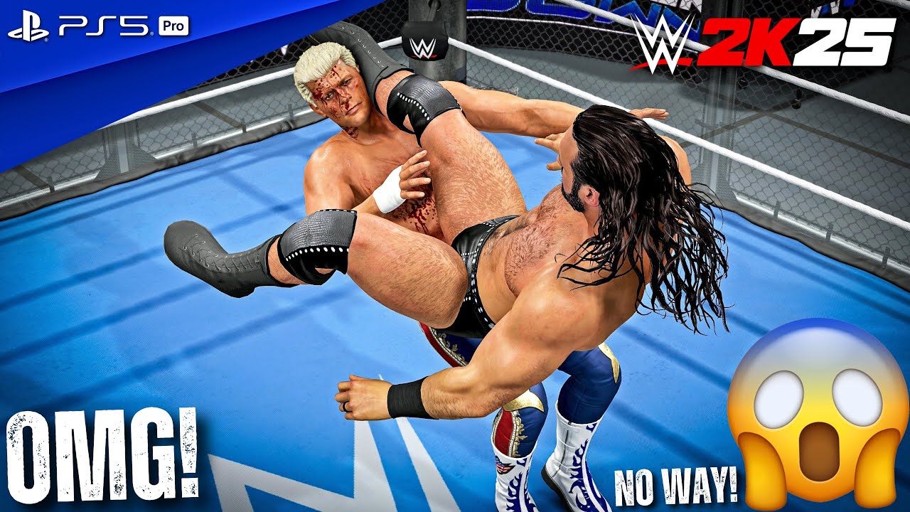WWE 2K25 - Дрю Макинтайр против Коди Роудса (чемпион) - Матч 