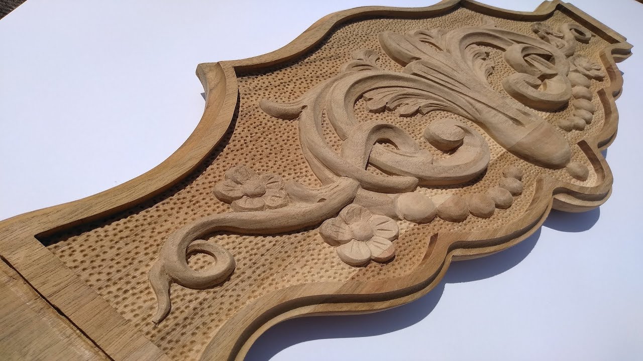 Резная царга для журнального столика, резьба по дереву