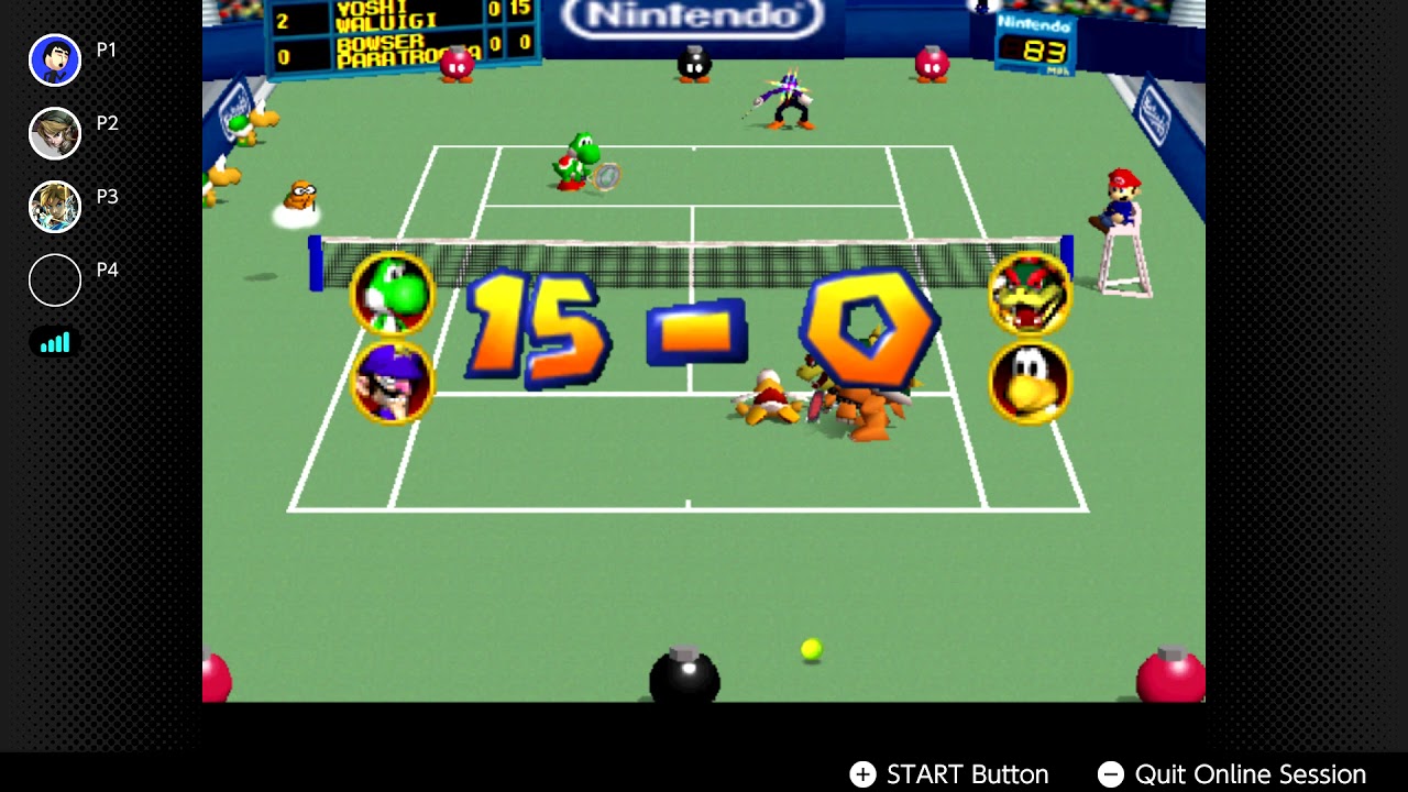Mario Tennis ONLINE MULTIPLAYER GAMEPLAY [Nintendo Switch Online - Nintendo 64]