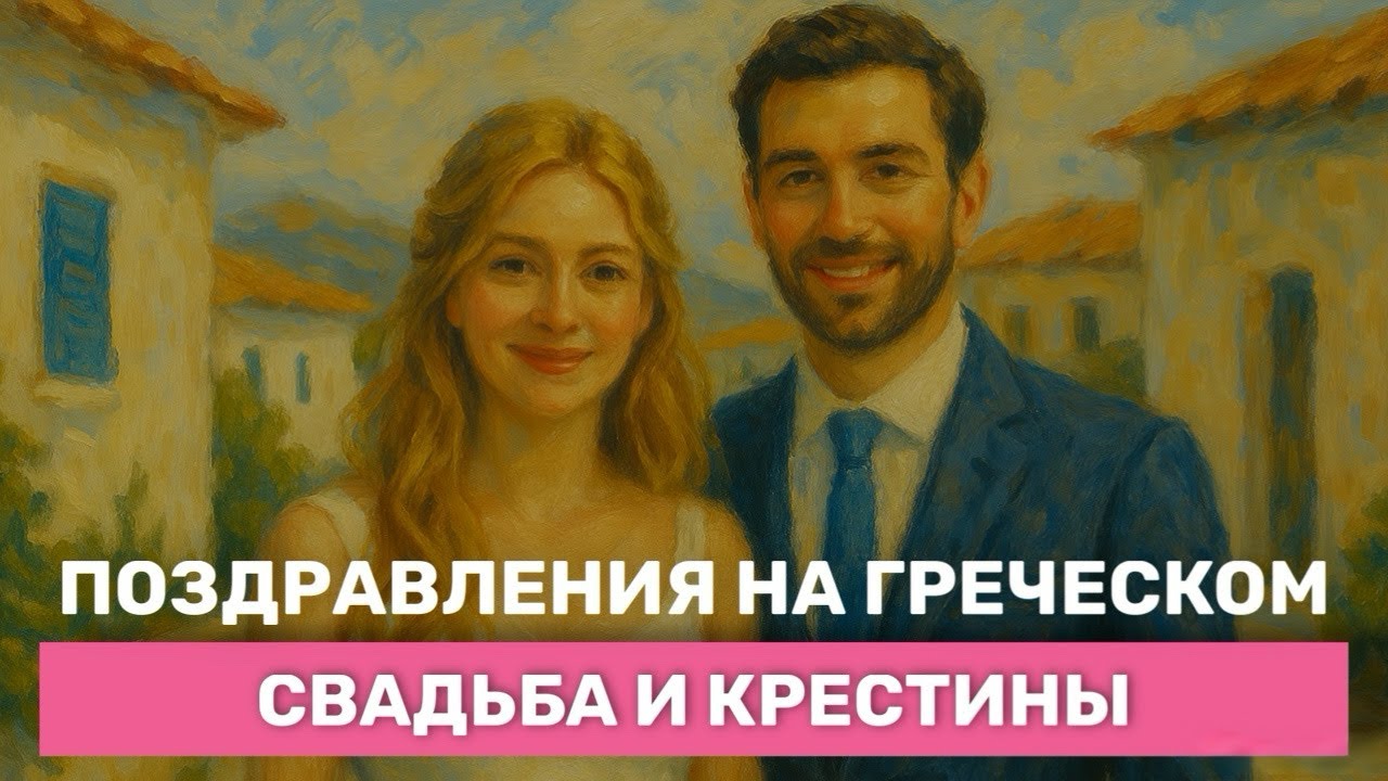 Поздравления на свадьбу и с Крестинами на греческом.