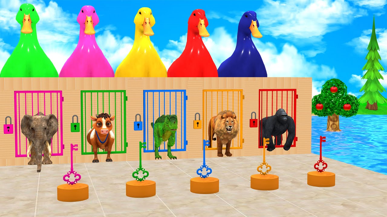 Unstoppable Animal Slide Chaos 😂 - Funny 3D Gameplay