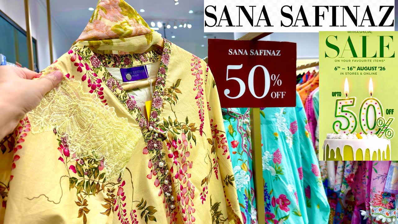 Sana Safinaz Pakistan Day Sale 2026🔥Sana Safinaz Flat 50% 40% Off Sale🔥Sana Safinaz Pret Sale