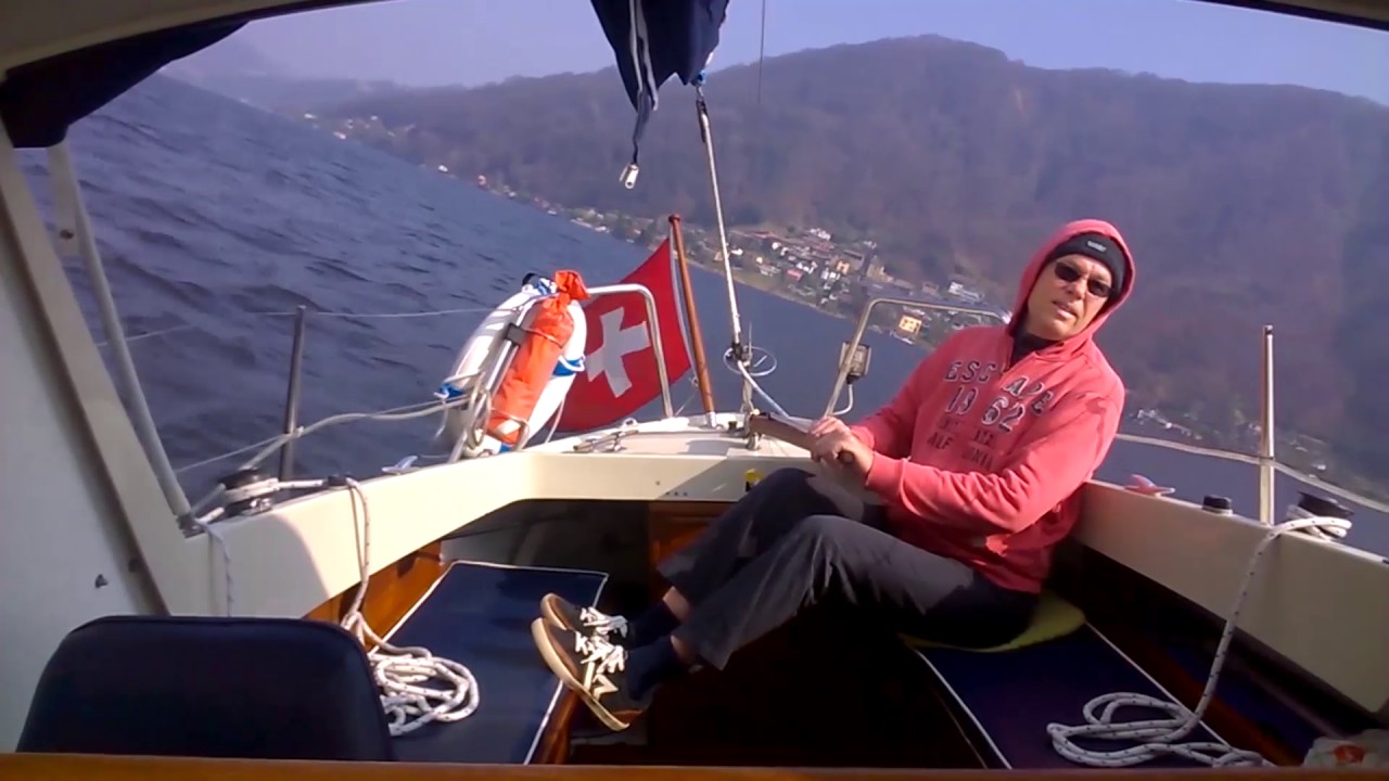 Motorsailer LM 24 - sailing Lake of Lugano (Switzerland)