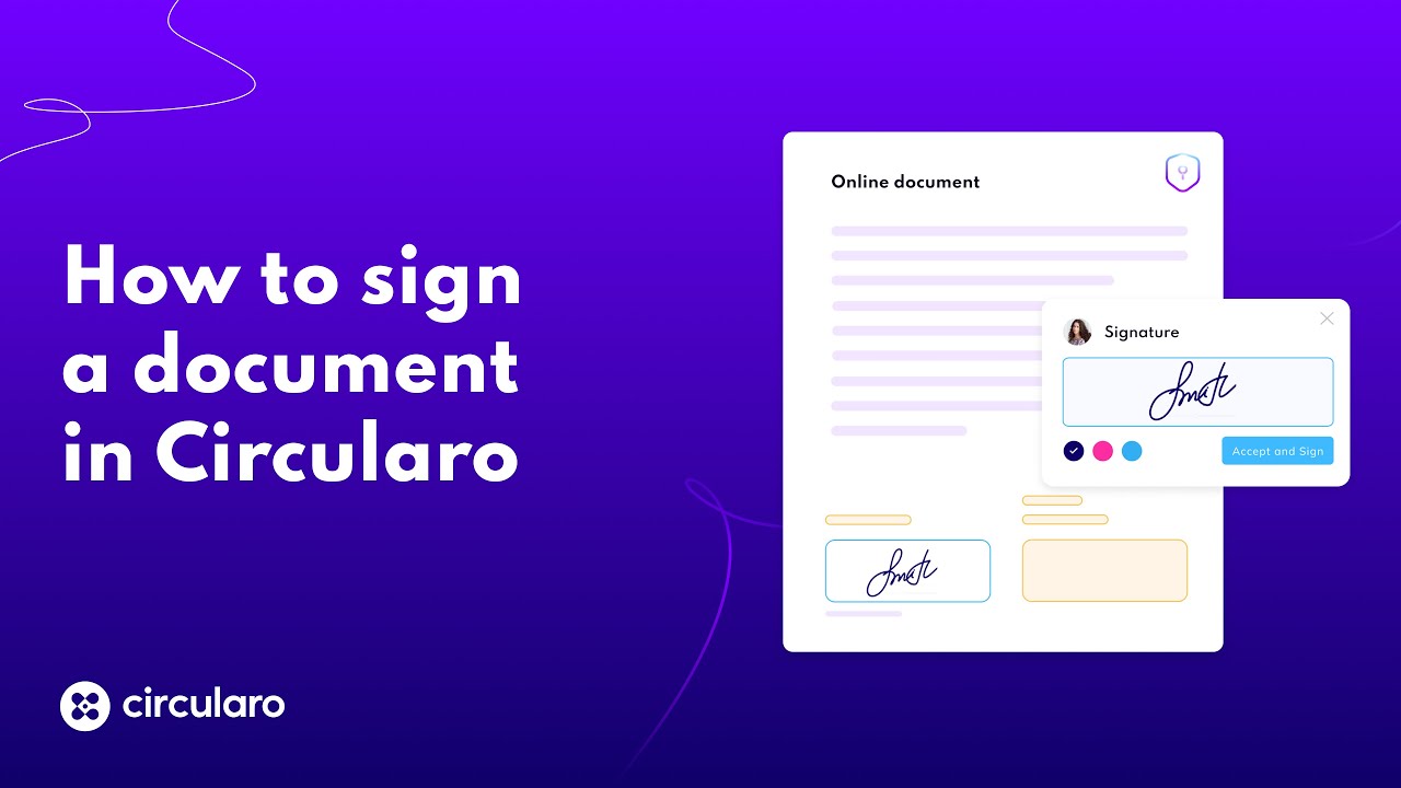 How to sign a document  in Circularo