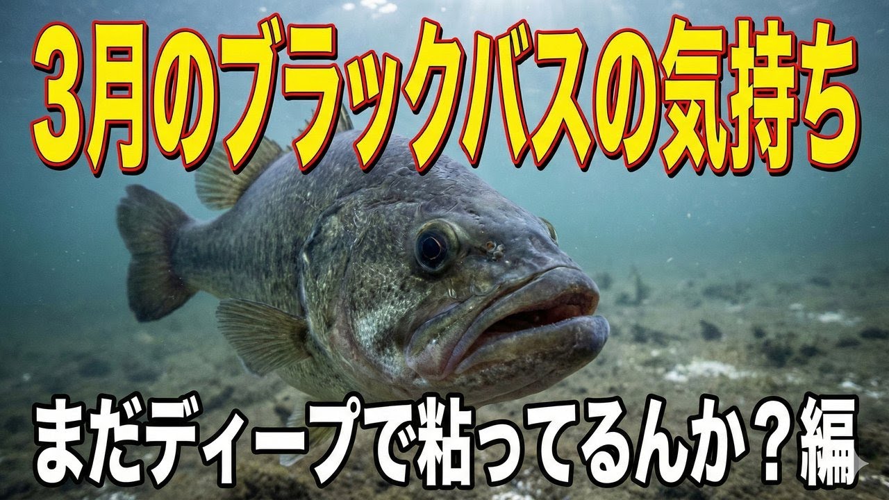 3月のブラックバスの気持ち｜まだディープで粘ってるんか？春のデカバスは〇〇に集まる。