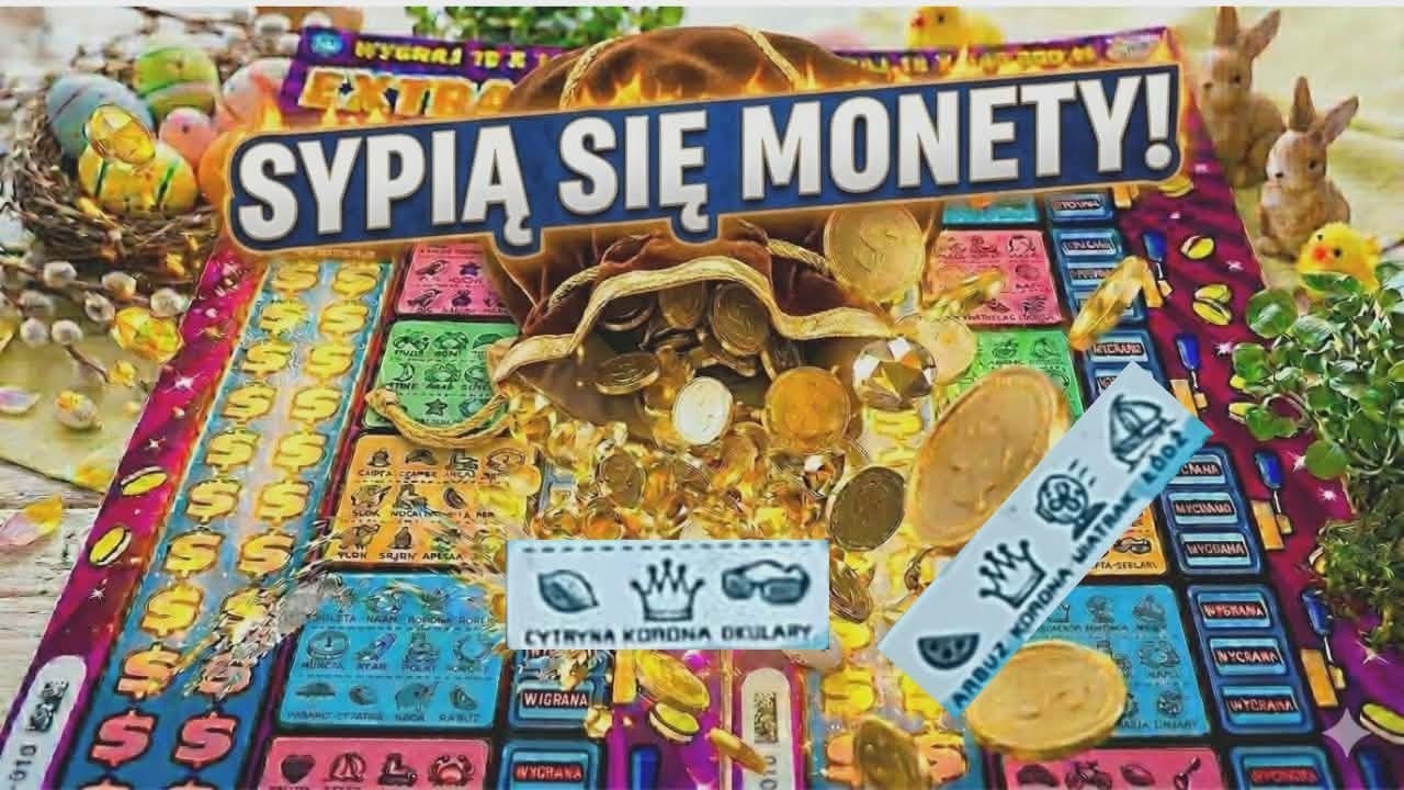 Zdrapki Lotto 🐣Świąteczna 👉🥚?👈 sakiewka monet! 💰🪙