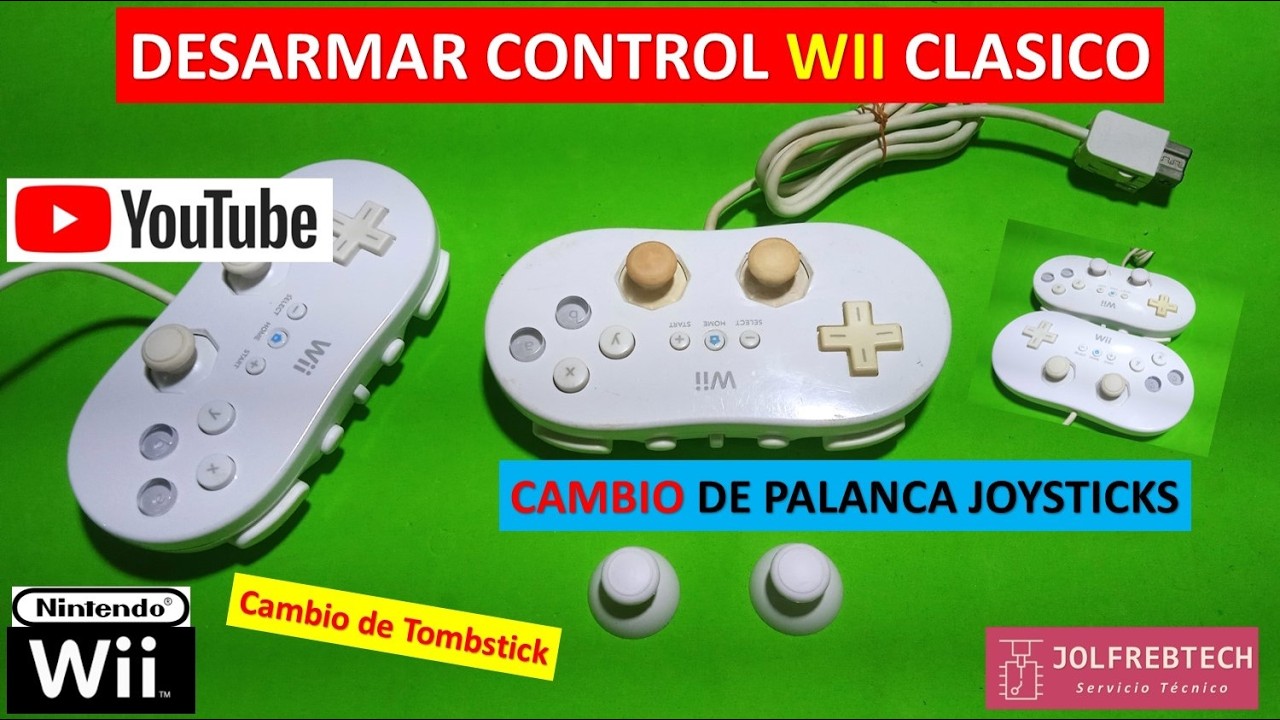 Desarmar Control Wii Clasico - Cambio de Palancas (Tombstick)