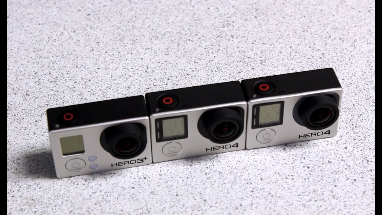 GoPro Hero3+ Black vs Hero4 Silver vs Hero4 Black Comparison