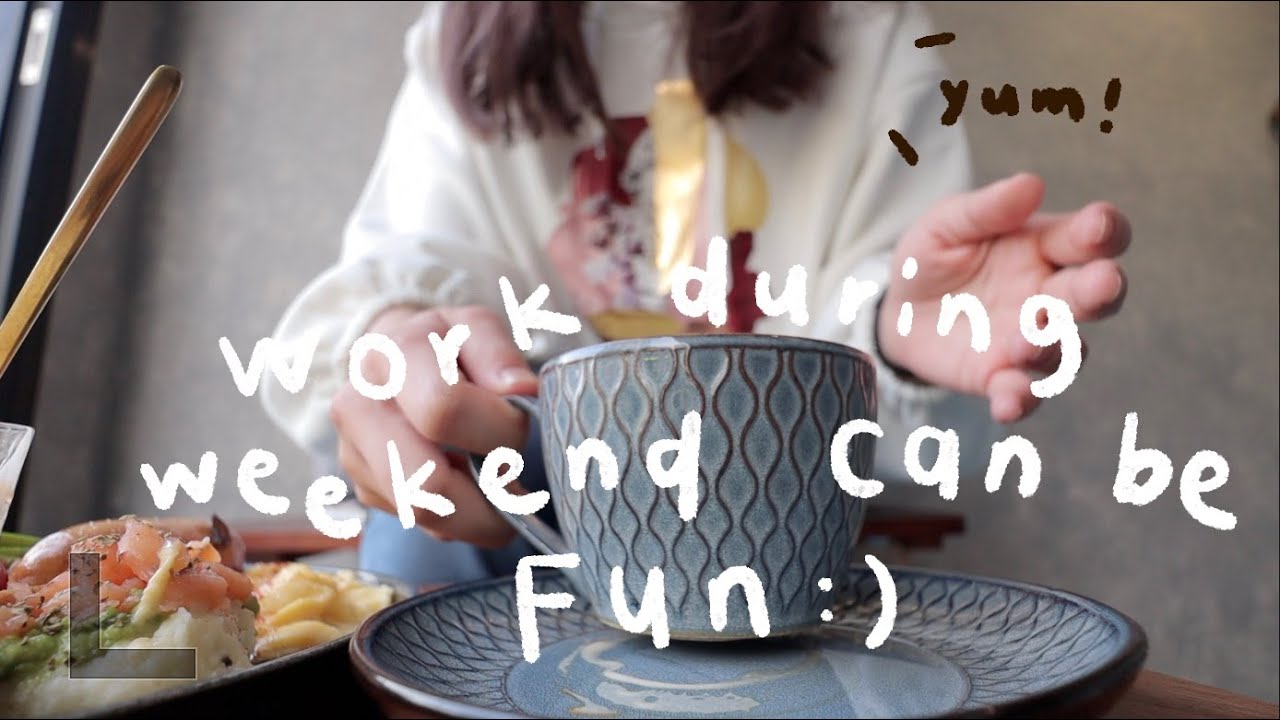 香港VLOG | 週末加班可以很歡樂🤓/homemade日式漢堡排🍔/最近買的新書&好書推薦📚/小小的公關品開箱📦/一個人吃brunch 看狗狗🐶