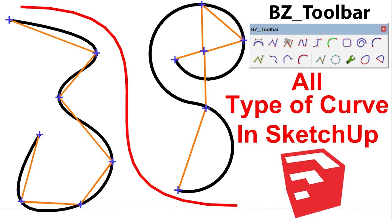 How to use Bezier Spline in SketchUp | Curve Tool
