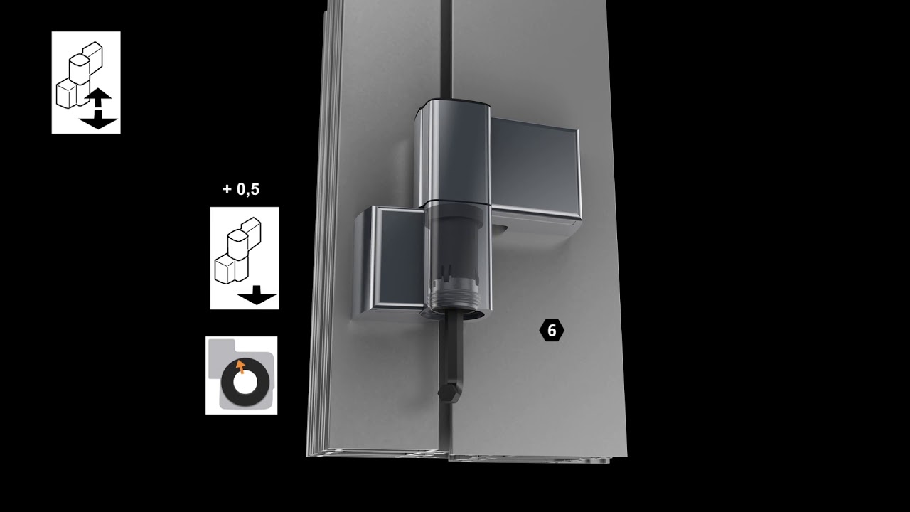 Cerniera per porte in alluminio a 2 ali Serie 60 - Dr Hahn: Istruzioni di montaggio e regolazione