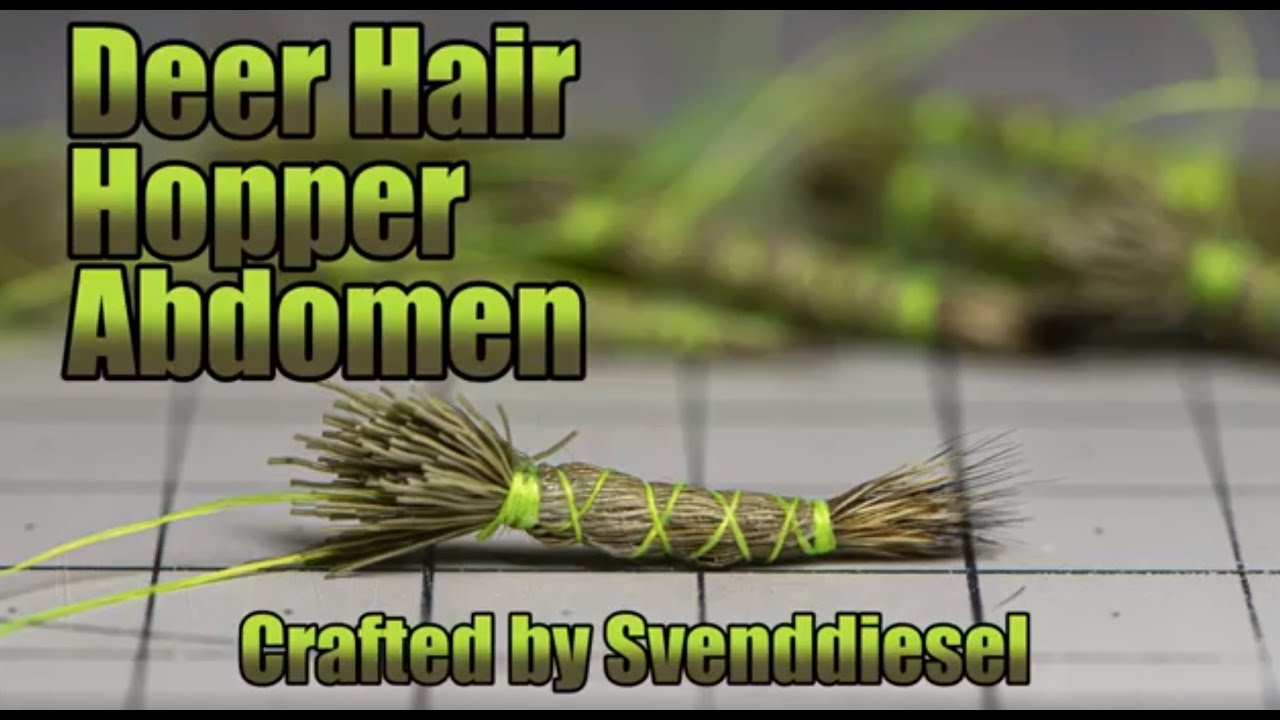 How To Make A Natural Deer Hair Abdomen For GrassHopper Fly Patterns Tutorial