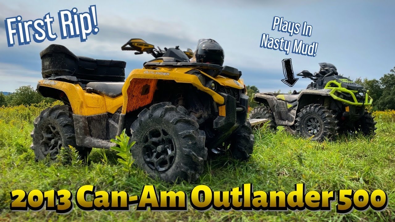 2013 Can-Am Outlander 500 First Rip! | 2020 Can-Am Outlander 650 XMR Plays In The Mud!