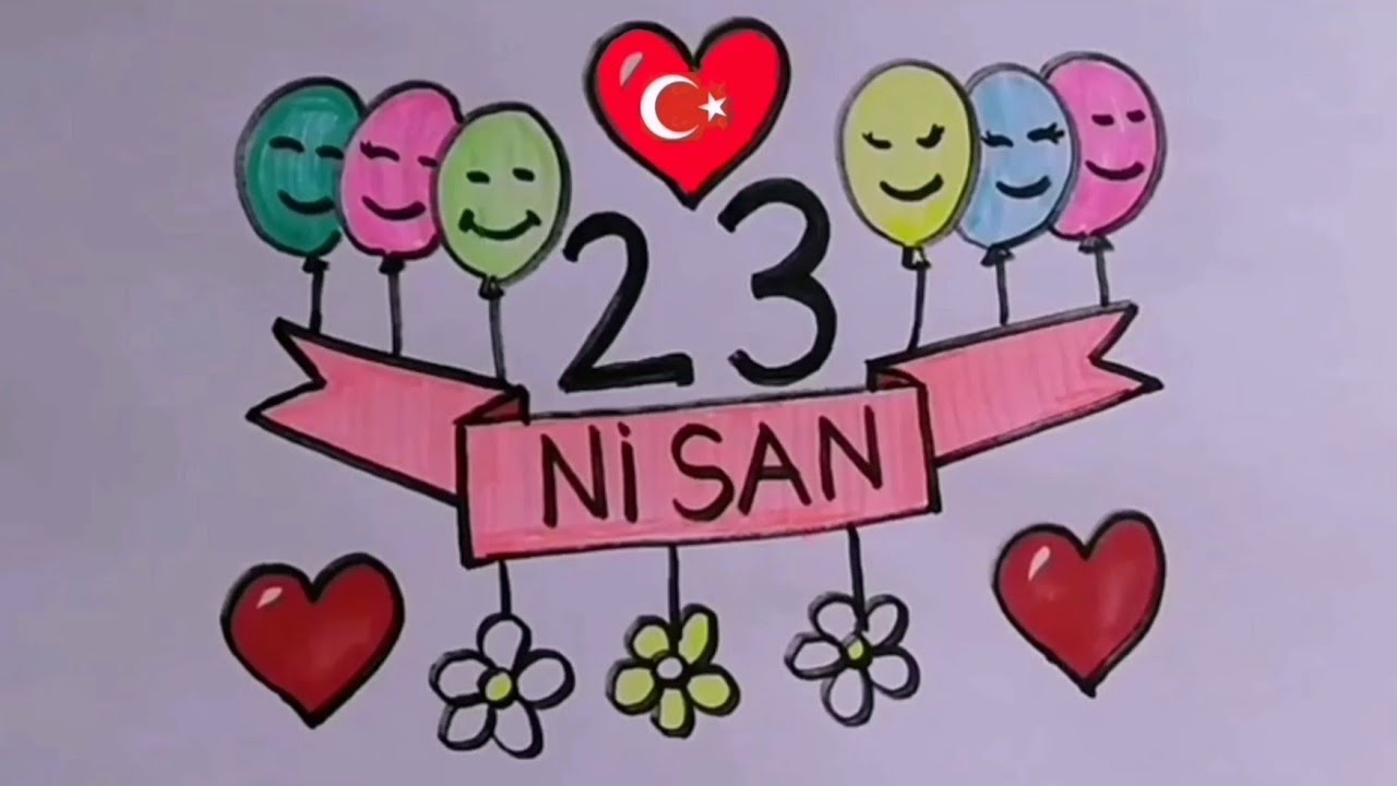 Kolay 23 Nisan resmi çizimi / #nisançizimleri