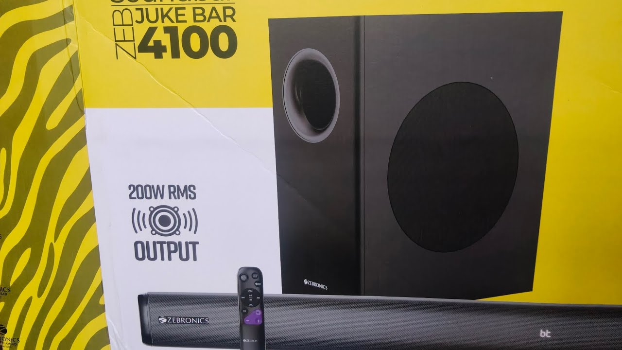 ZEBRONICS Juke BAR 4100 Soundbar Unboxing & First Look⚡️Best Soundbar Under Rs.5,499?