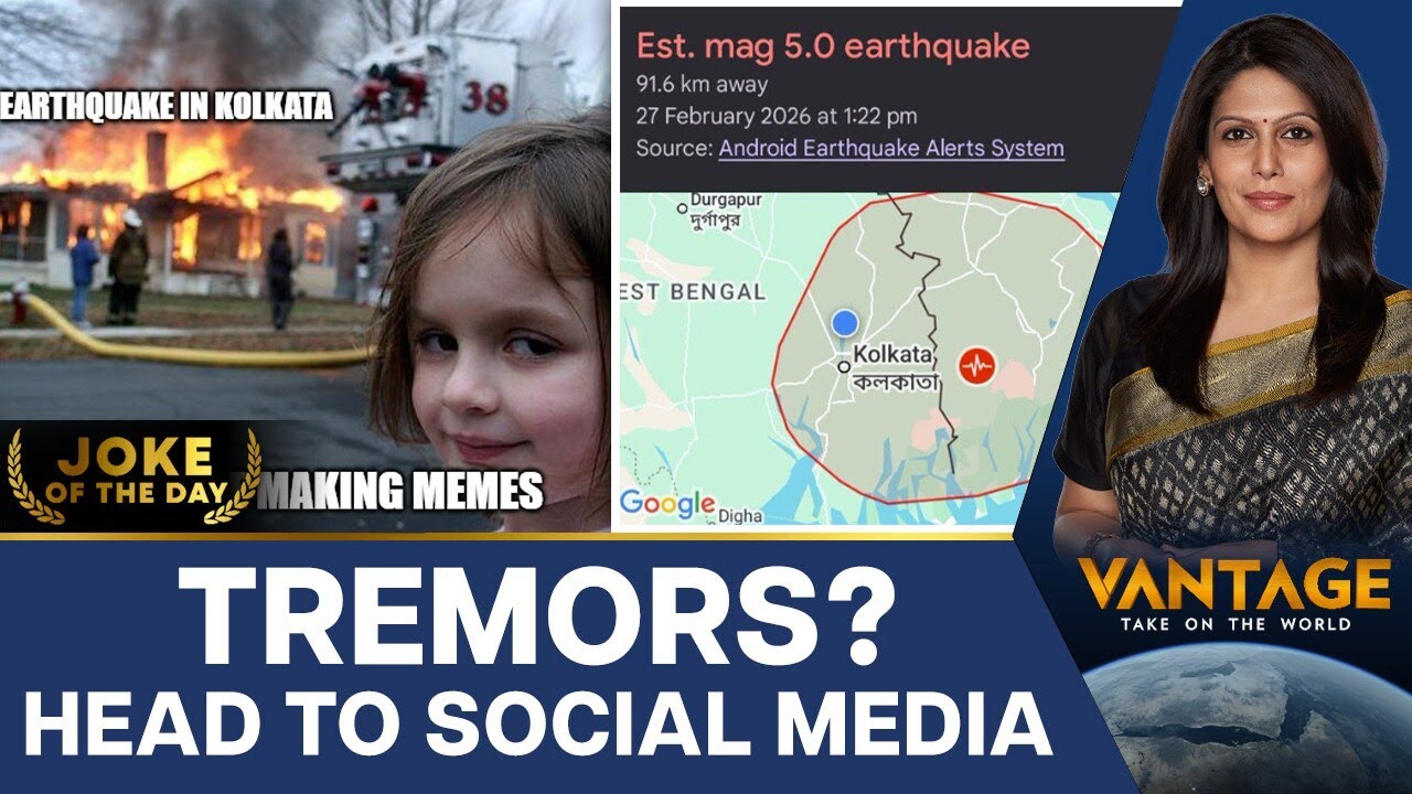 Kolkata Tremors Shake Up Social Media With Memes | Vantage with Palki Sharma | N18L